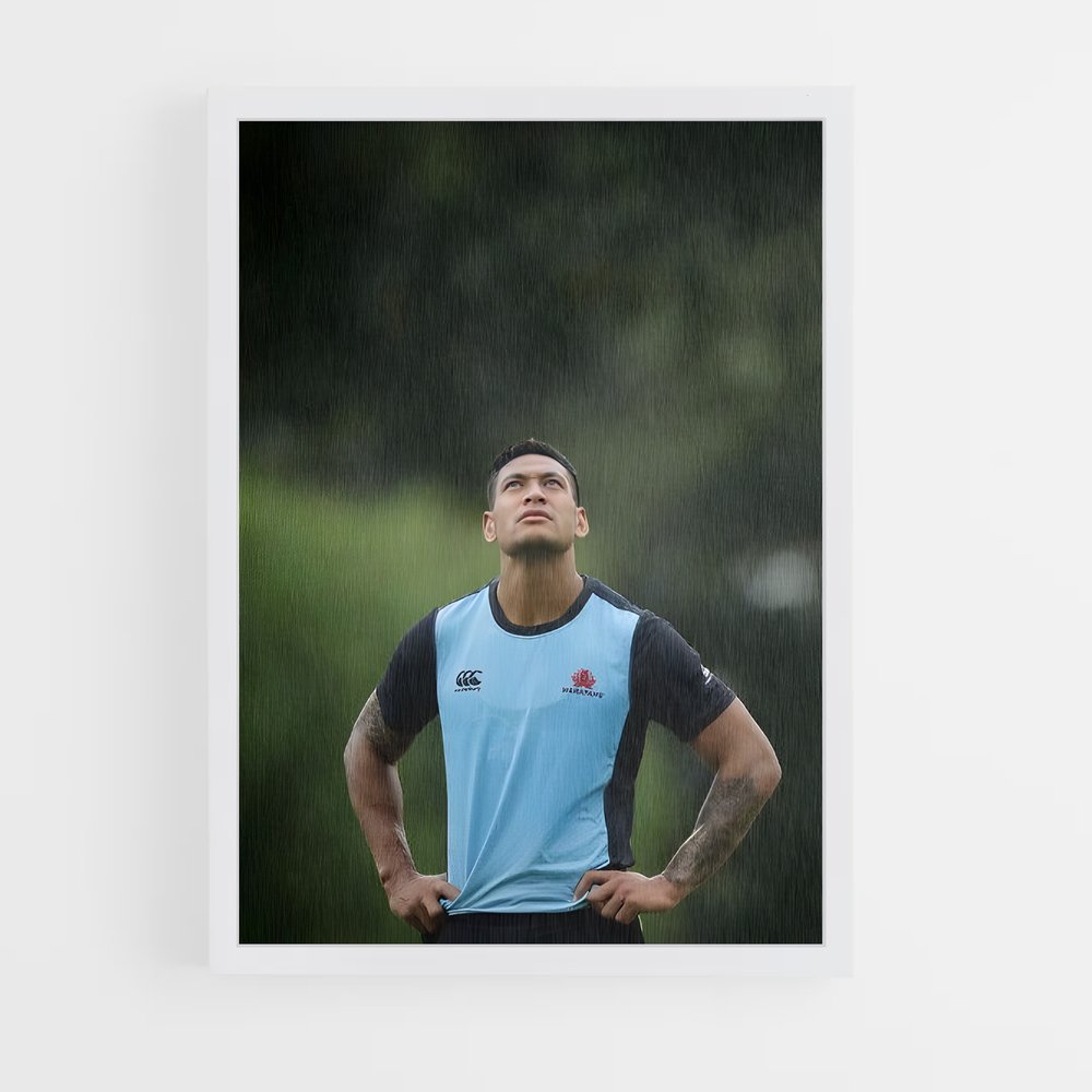 Poster Résilience sous la Pluie – affiche Rugby (vue 3)